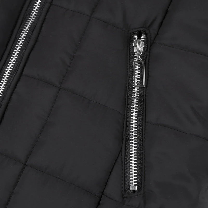 Women's hooded coat with plush lining