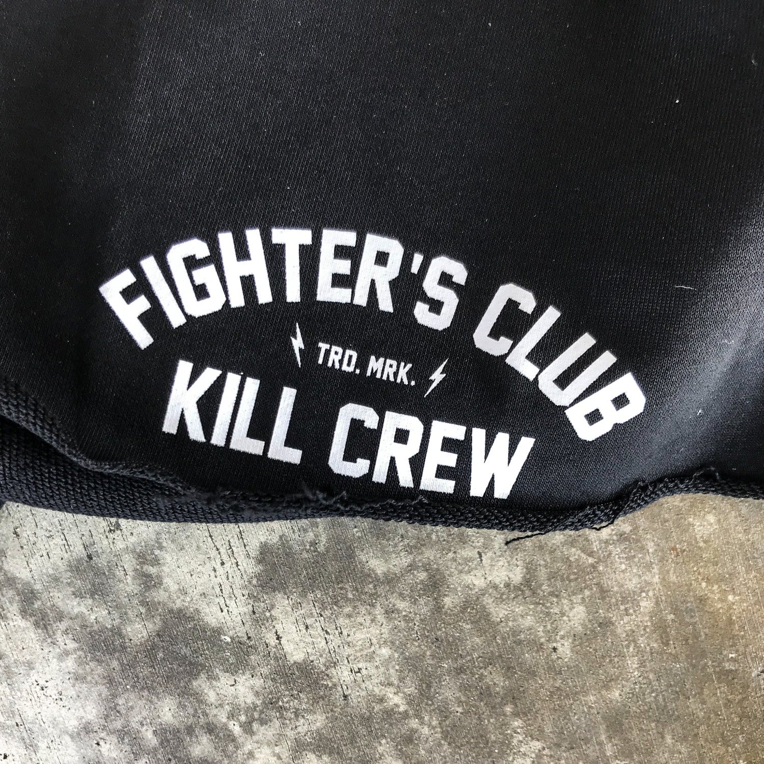 RELAXED CUT FIGHTER'S CLUB SHORTS - BLACK