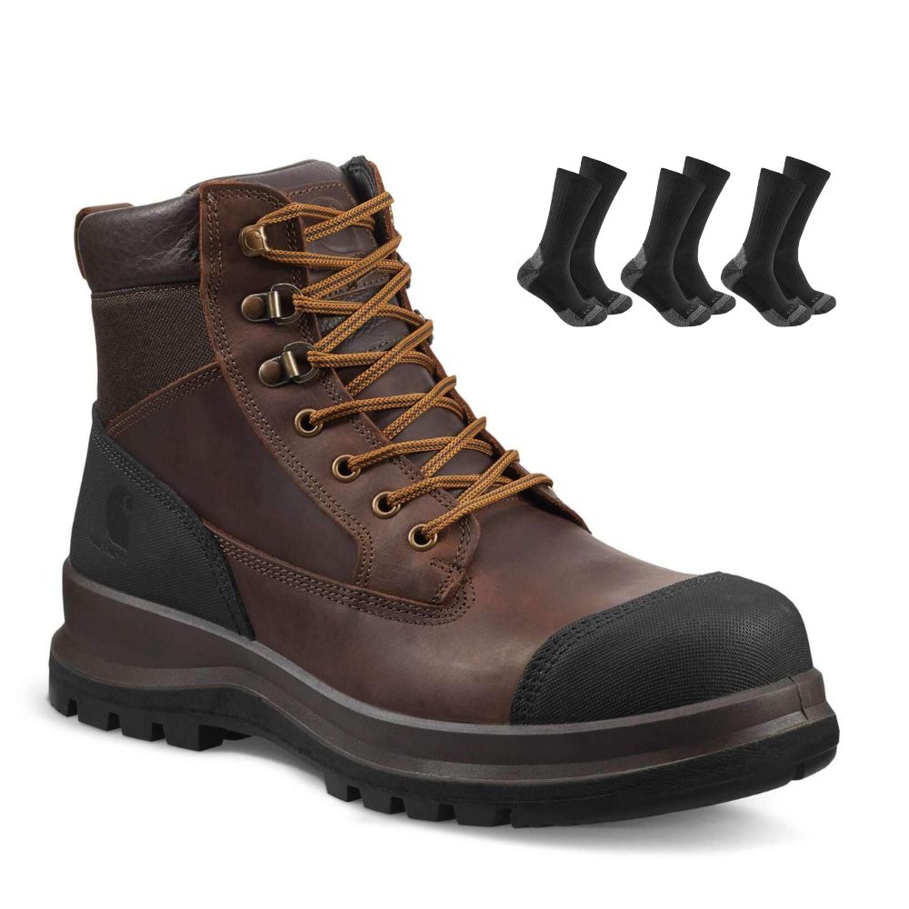 CHT Special Offer Detroit 6 Inch Work Boots F702903 Pack - Detroit 6 Inch S3 Composite Safety Toe Work Boots + 3 Pack CHT Socks