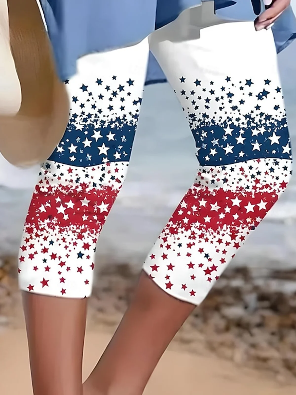 Vintage Star Capris Leggings