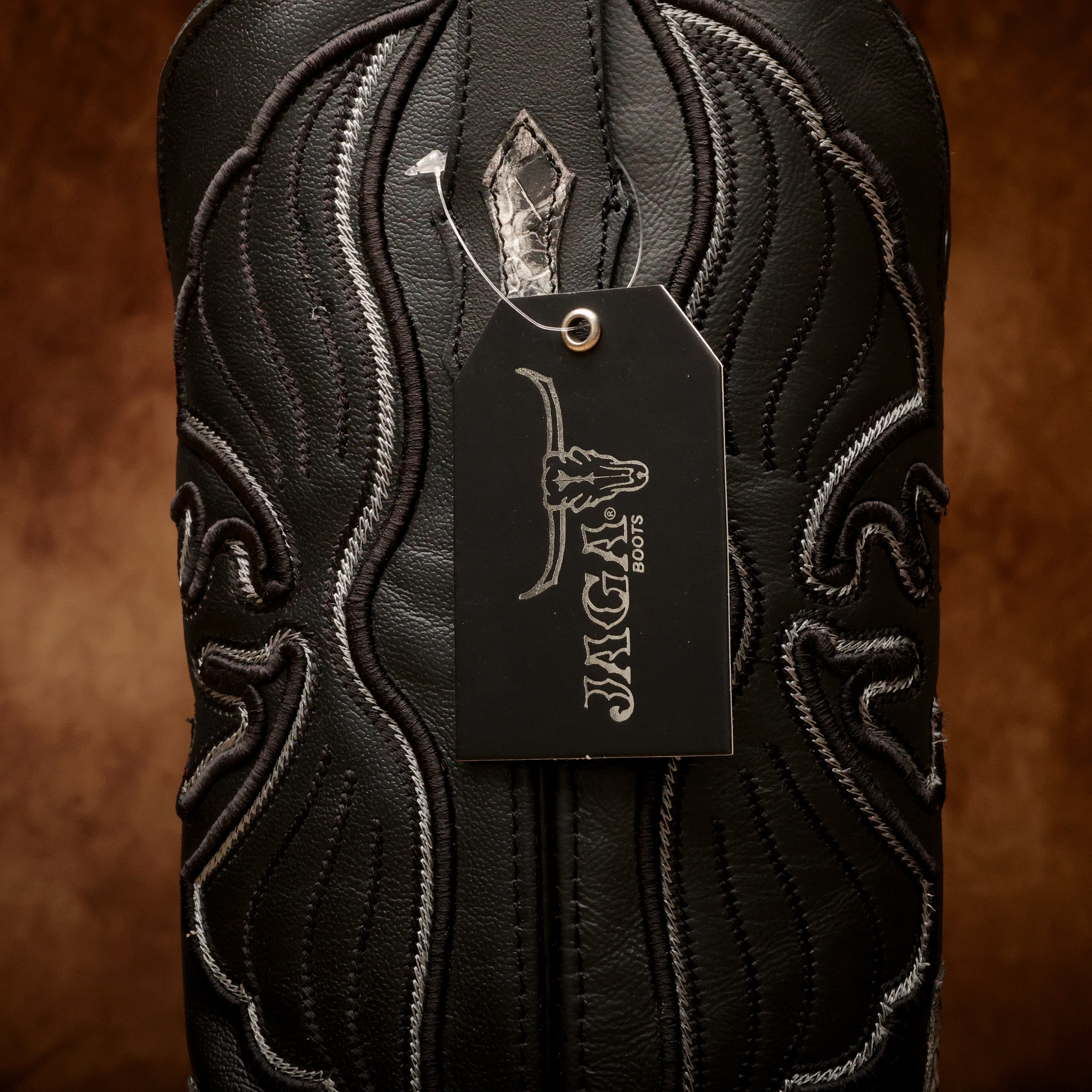 Natural Python Leather Boots - Square Toe