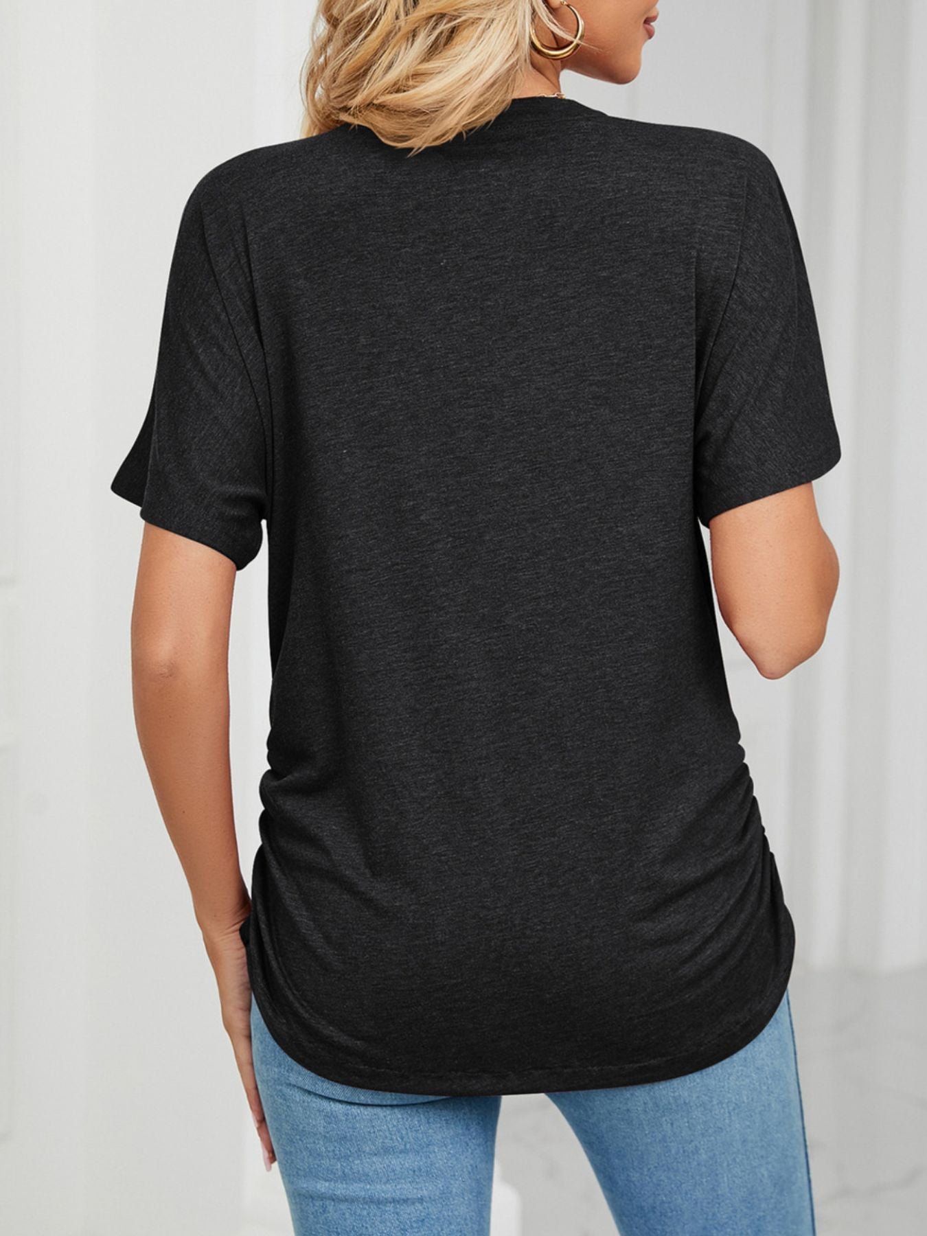 Casual V-Neck Short Sleeve T-Shirt