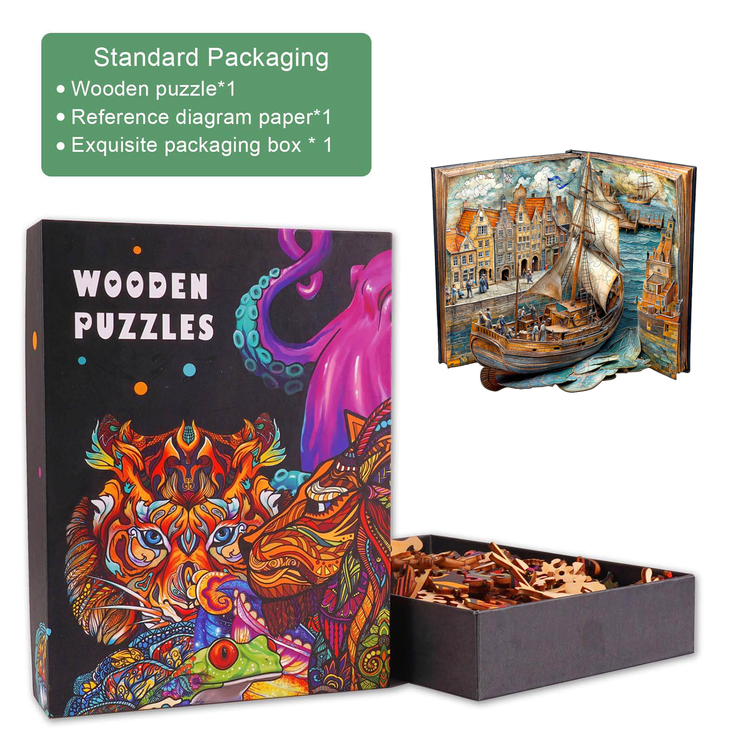 Paper channel Wooden Jigsaw Puzzle