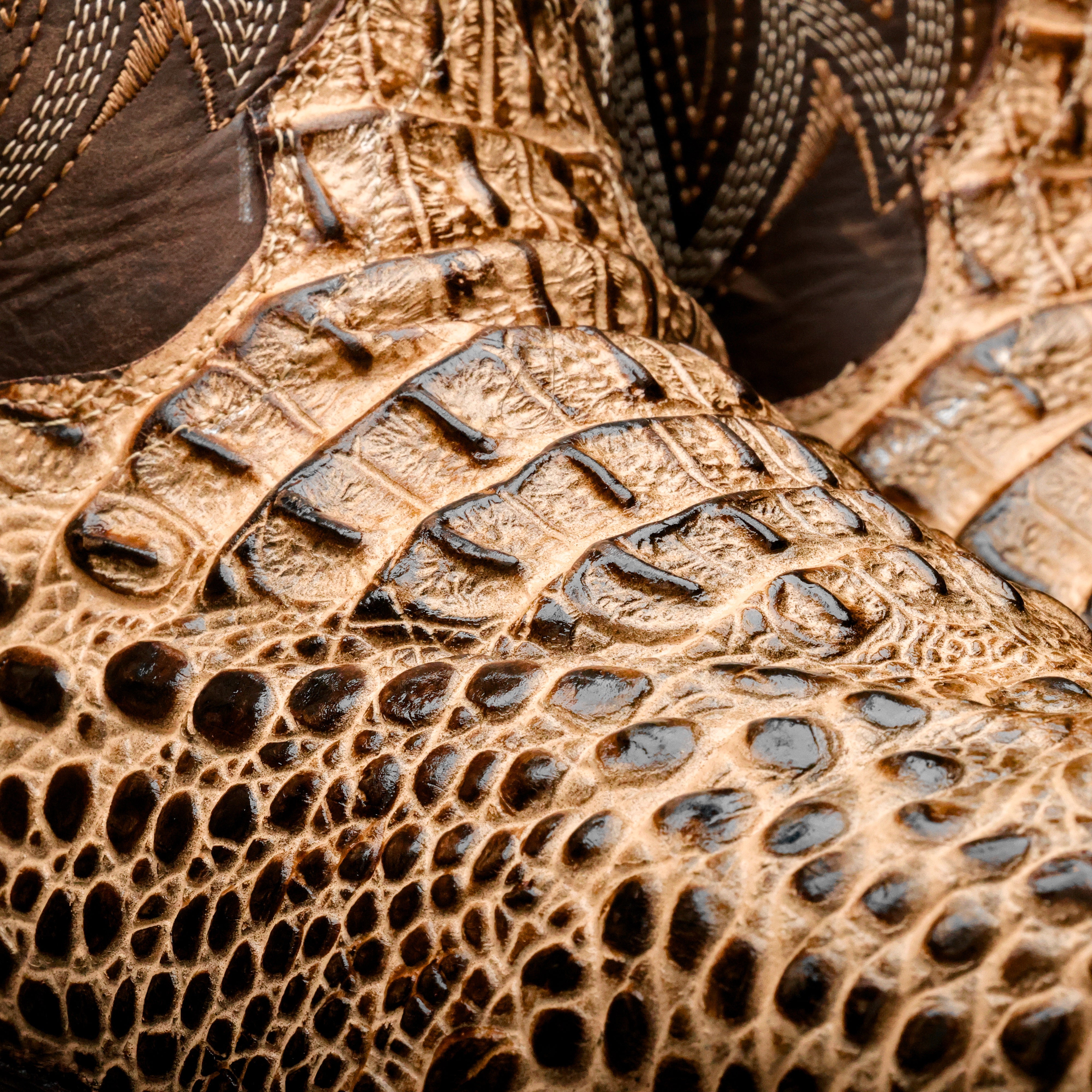 Bone Caiman Neck Leather Boots With 3D Lightweight Sole - Composite Toe