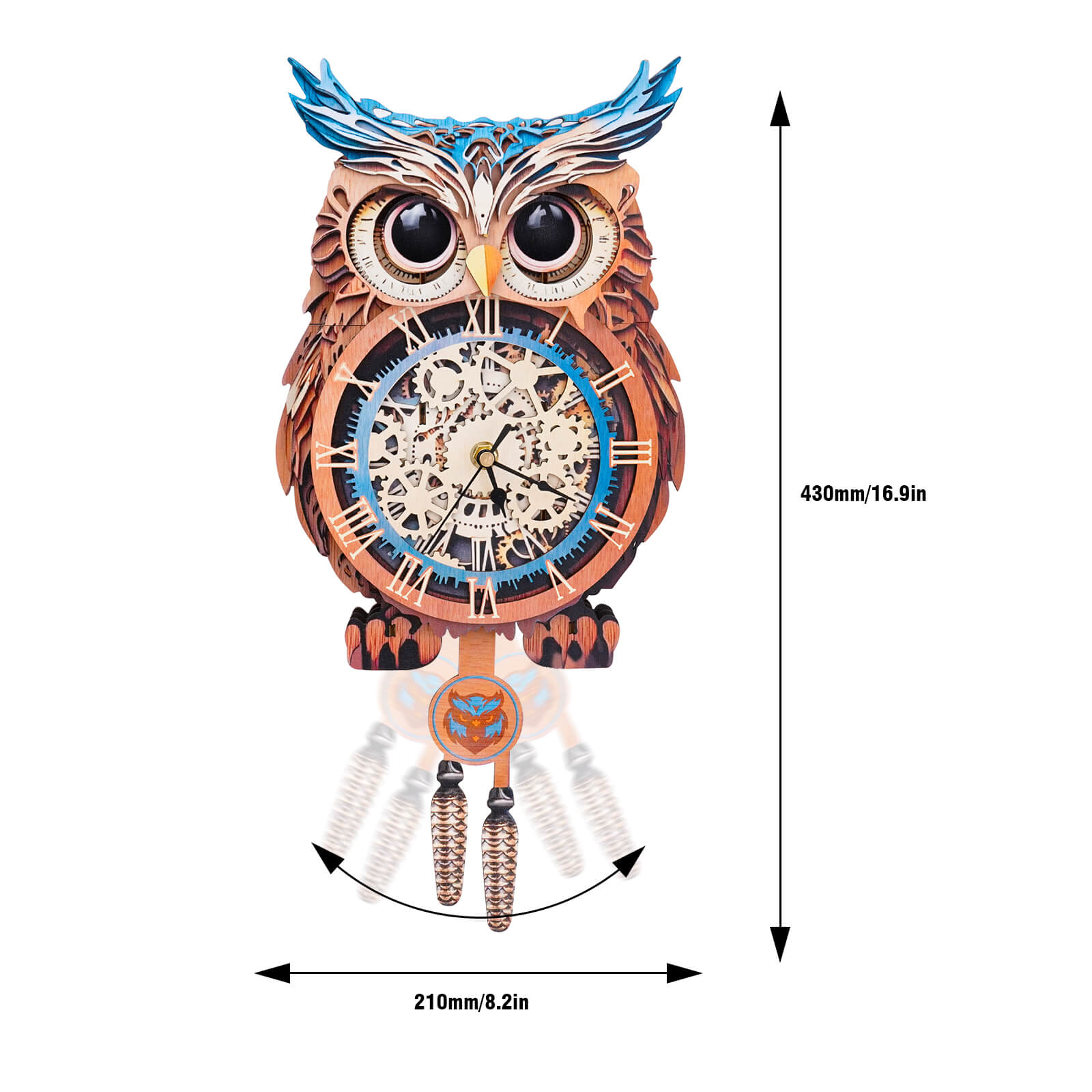 Owl â€“ DIY Wooden Clock, 3D Puzzle Craft Kit
