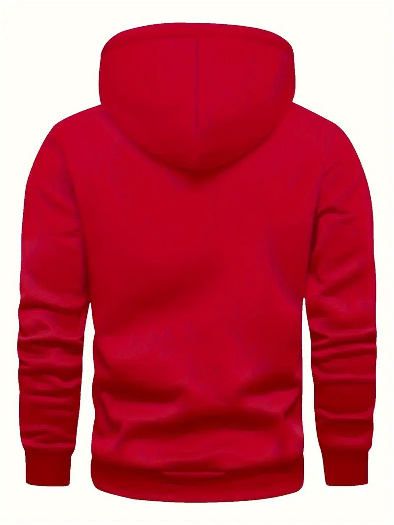 USA flag print hoodie men's fleece sweatshirt, 2026 spring pullover hooded sports hoodie