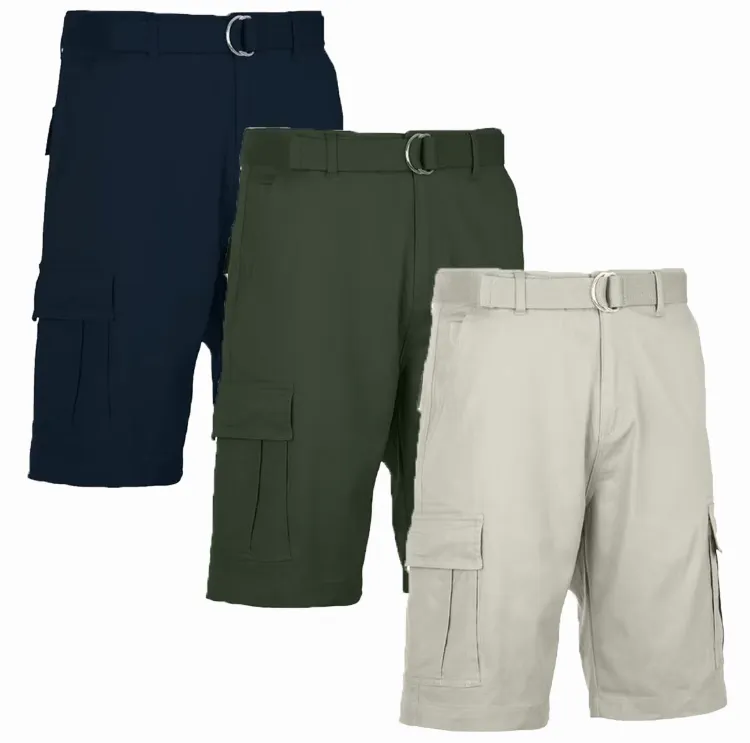 Men's Cotton Stretch Cargo Shorts with Belt – Comfortable, Stylish & Versatile Summer Wear