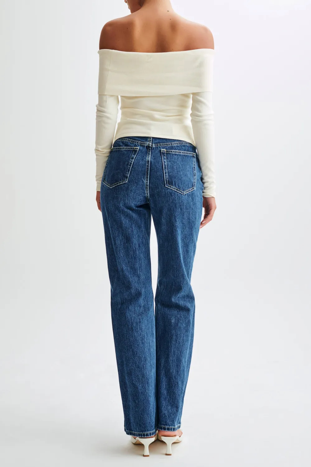 Buttoned Off Shoulder Knit Top