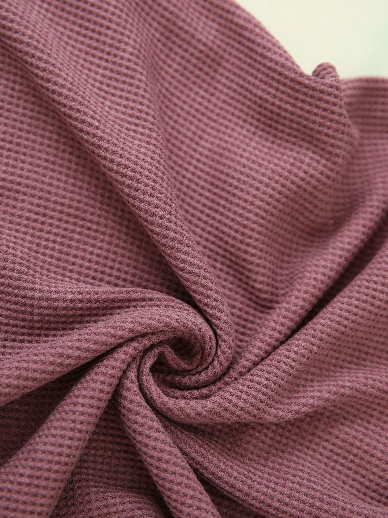 Waffle Knit Long Sleeve T-Shirt