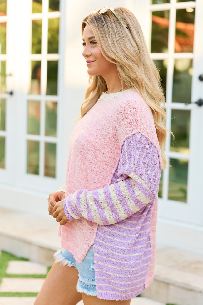 Kailynn Oversized Multi-Stripe Sweater