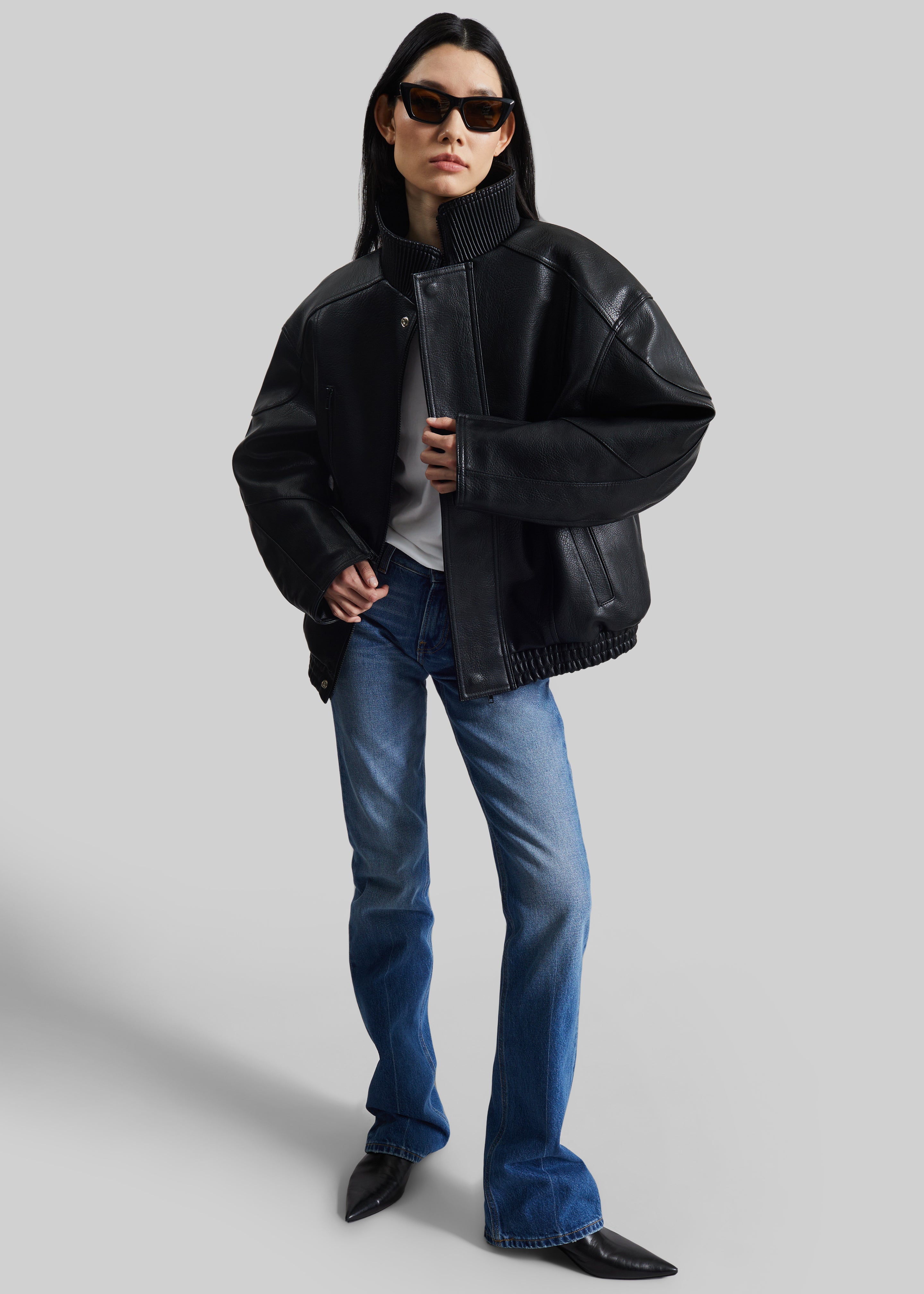 Zion Quilted Bomber Jacket - Black