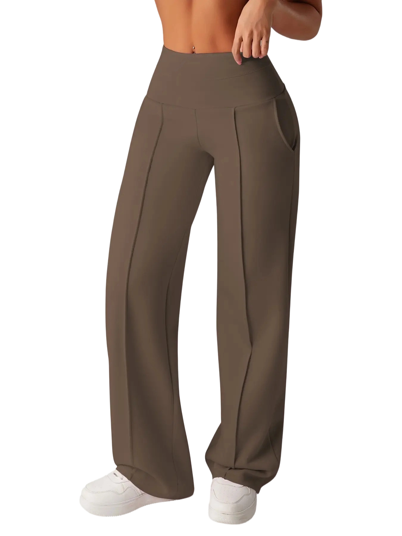 Women's High-Waisted Wide Leg Sweatpants with Pockets