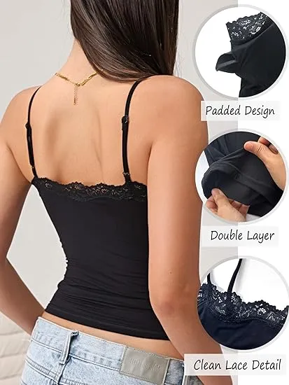 Padded Lace Cami Top