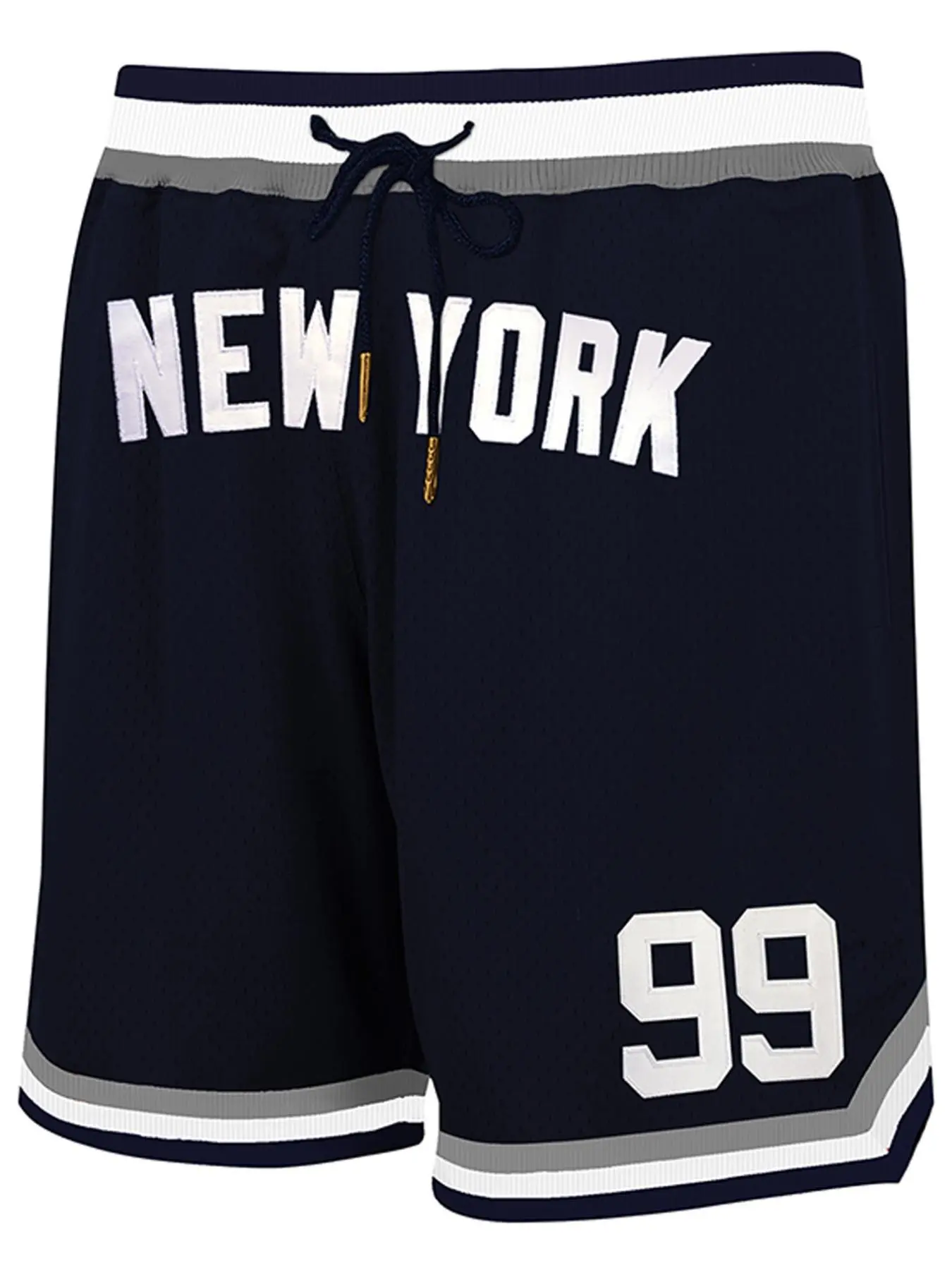 Men's Regular Fit Letter & Number Print Drawstring Waist Jersey Basketball Shorts