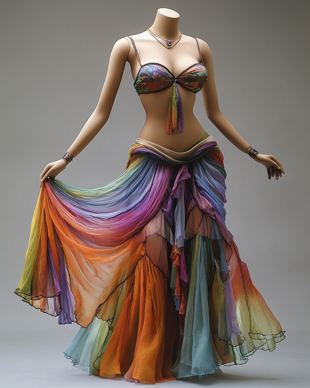 Sexy Elegant Ruffle Top + Skirt Two-Piece Swimsuit  a3b6