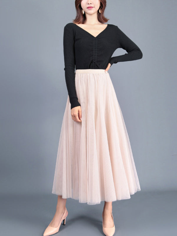 A-Line Skirt Midi Skirt