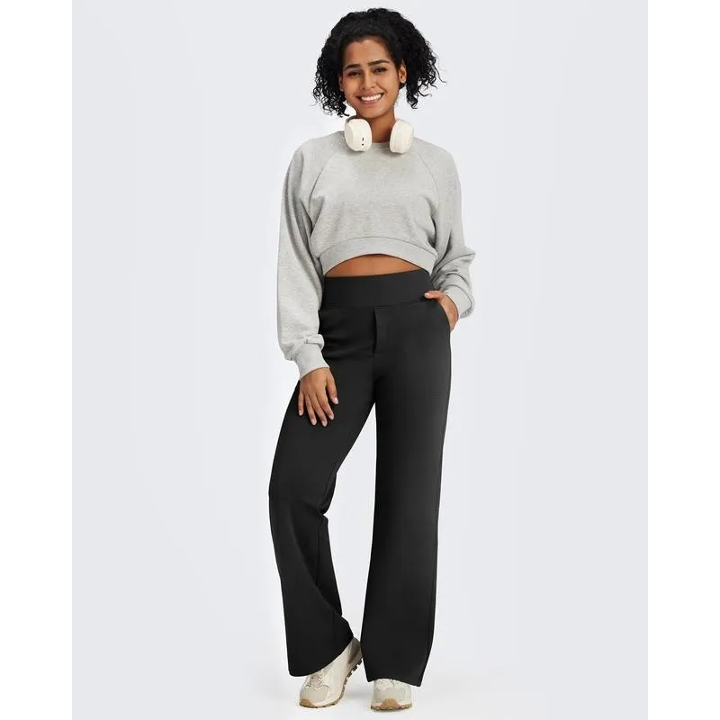 Fleece Lined Pants Women Wide Leg Sweatpants Women Warm Winter Pajamas Pants