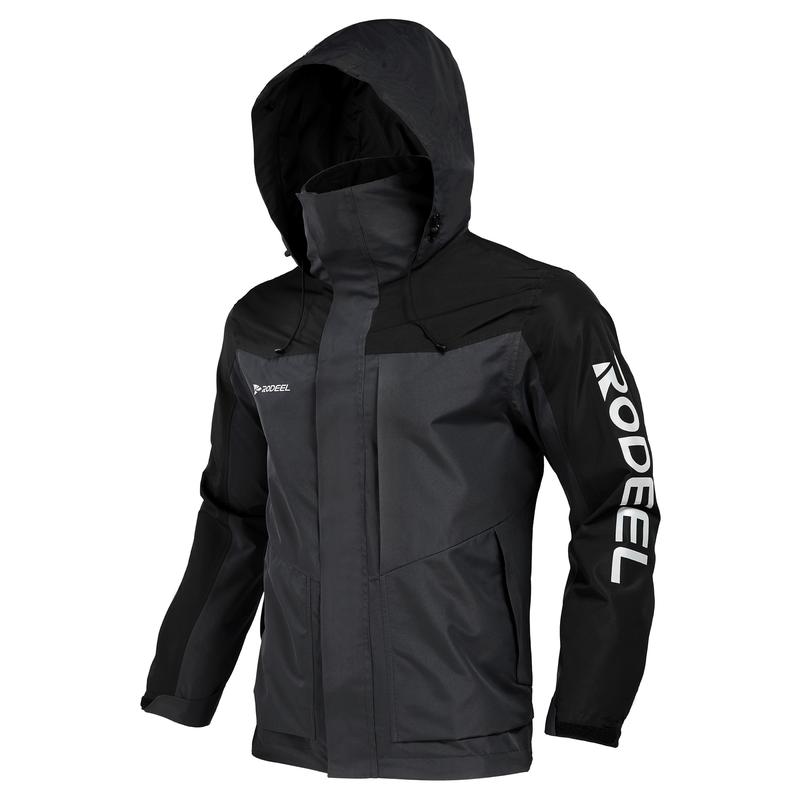 Men’s Waterproof Lightweight Rain Jacket with Foldable Hood
