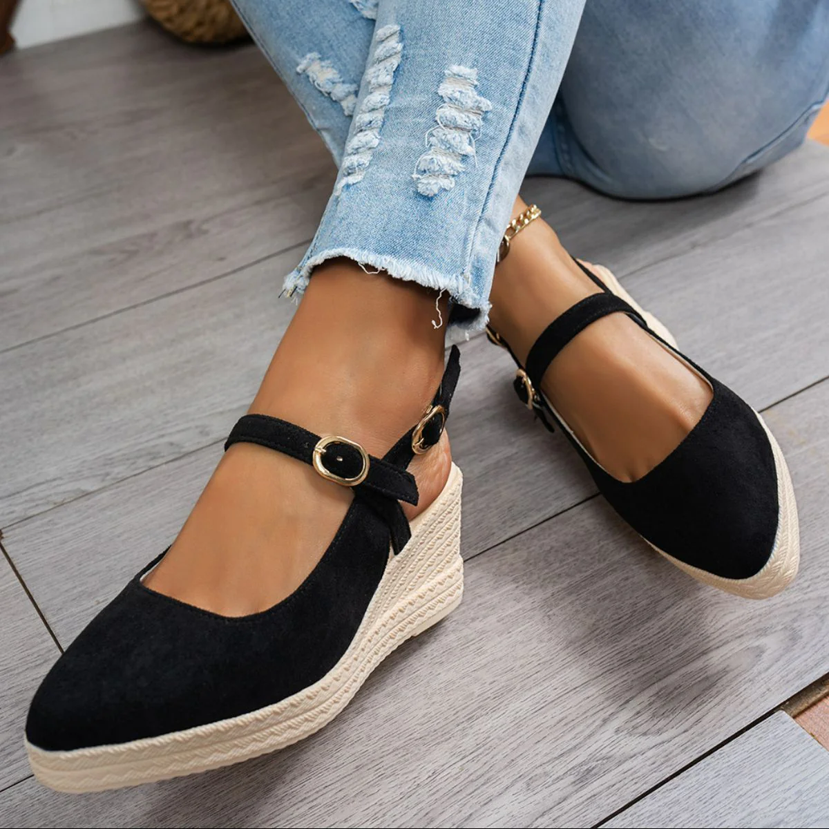 Point Toe Block Heels Shoes (multiple color options)