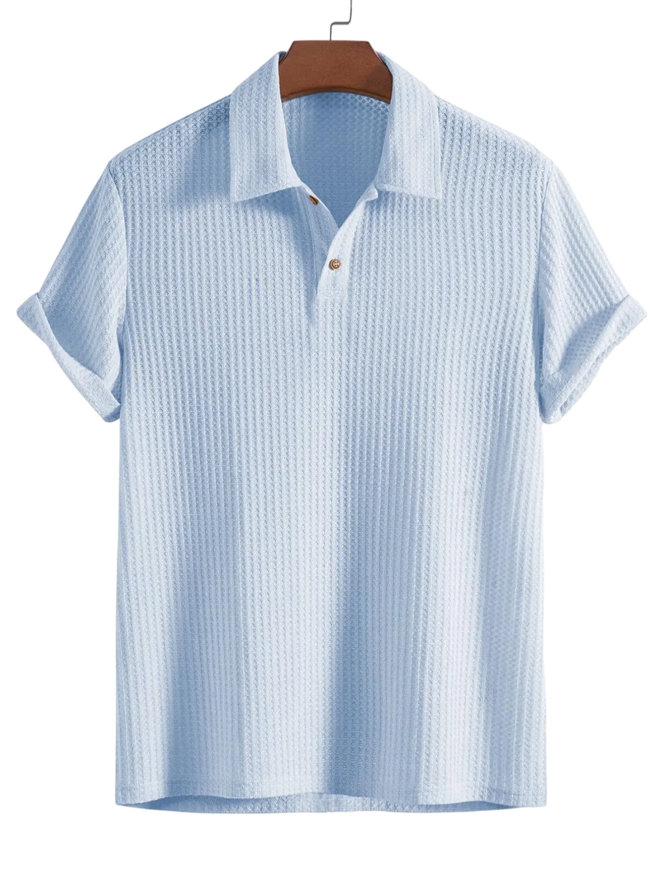 Men's Casual Jacquard Knit Polo Shirt – A Must-Have for Summer