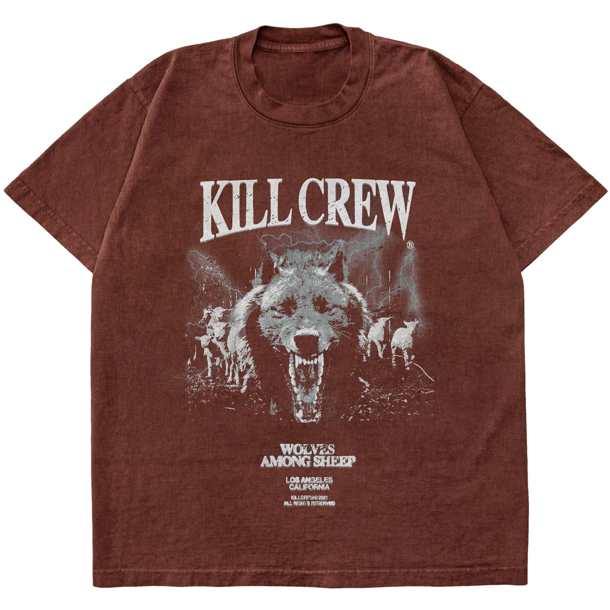 OVERSIZED MIDST OF WOLVES T-SHIRT - BROWN