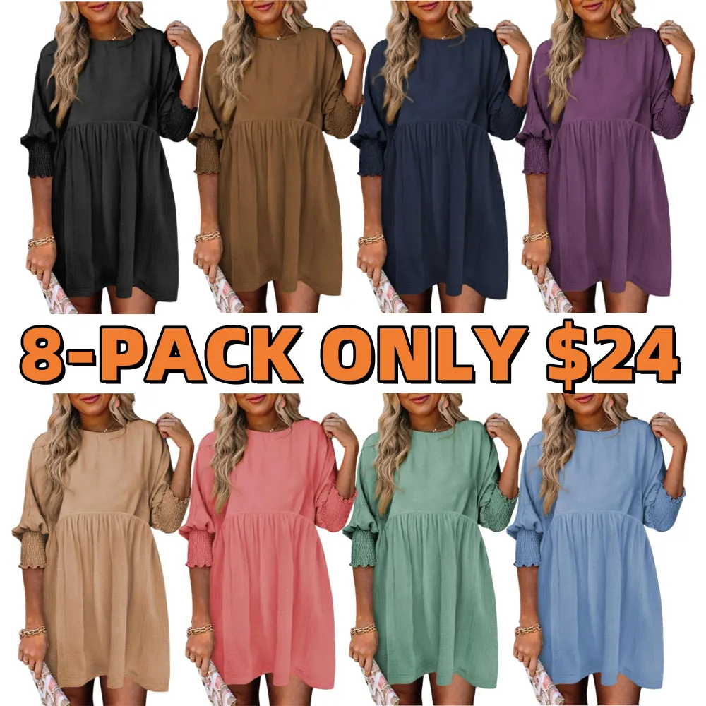 Women's Summer Casual Loose Fit Tunic Dress