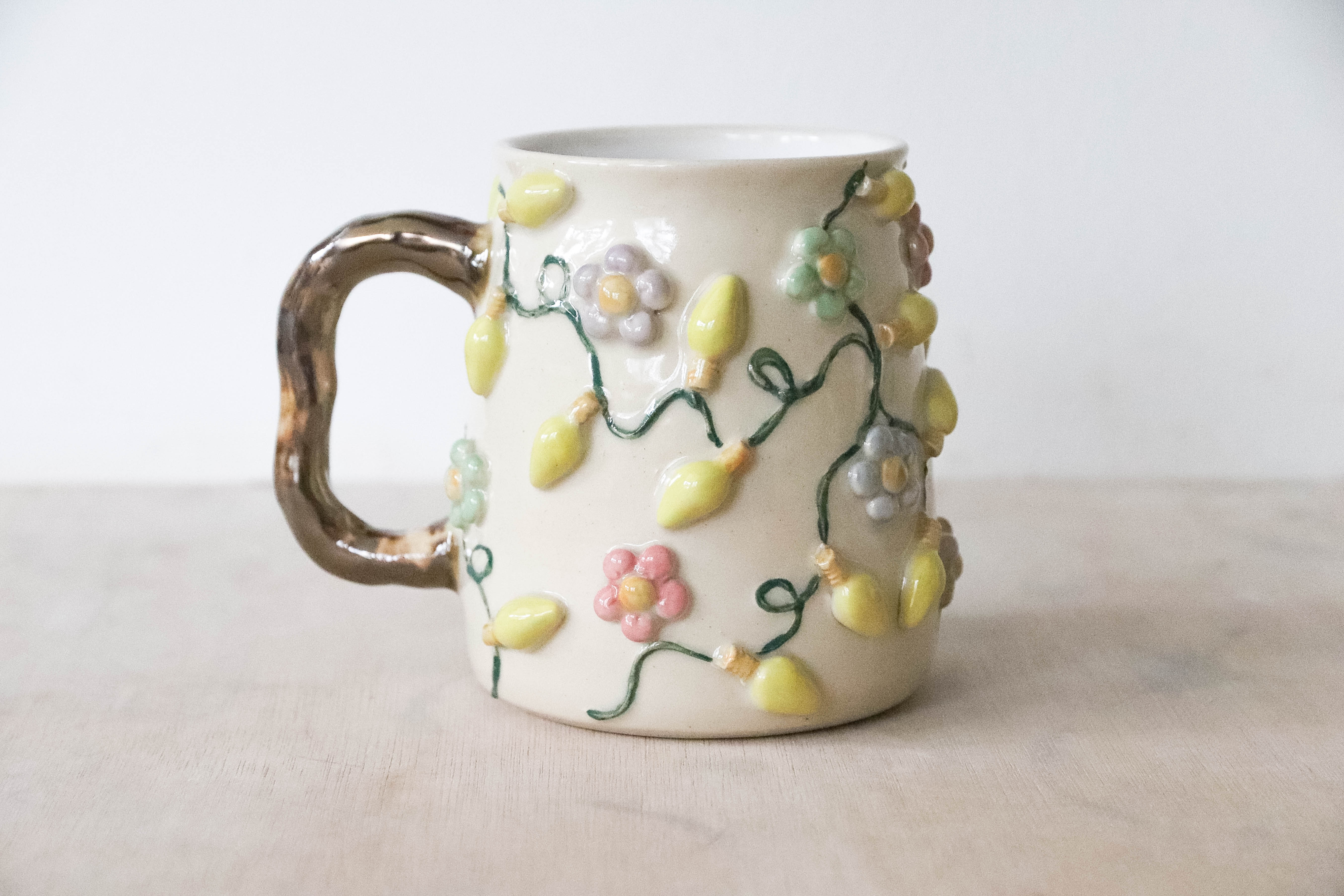 Flower Fairy Lights Stoneware Mug