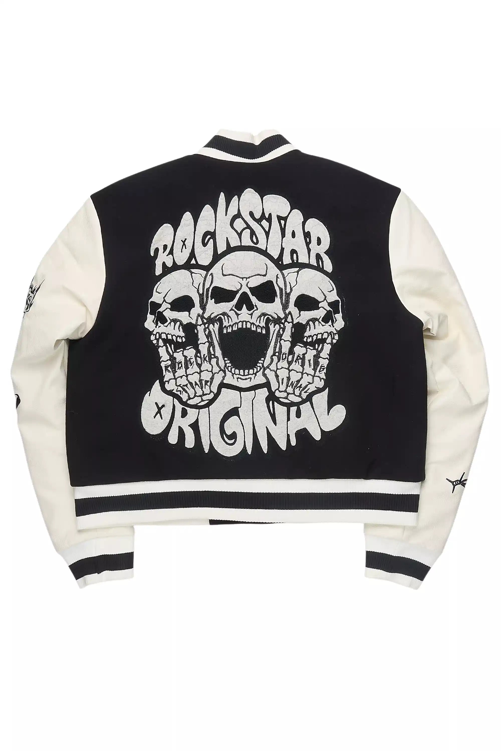 Sharray Black Oversized Varsity Jacket