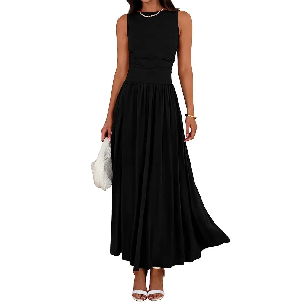 Women's Ruched Maxi Sundress