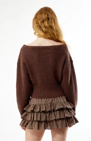 Women's Ribbed Off-The-Shoulder Sweater