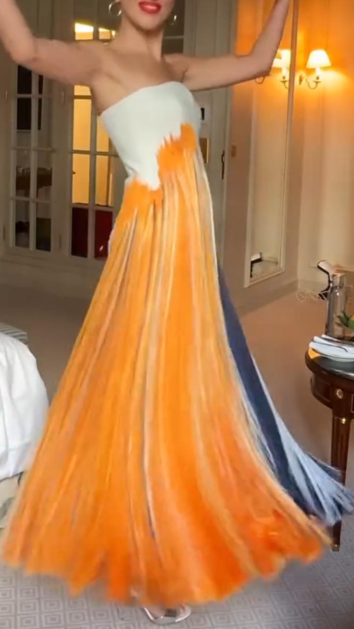 Women's Tube Top Tassel Elegant Dress