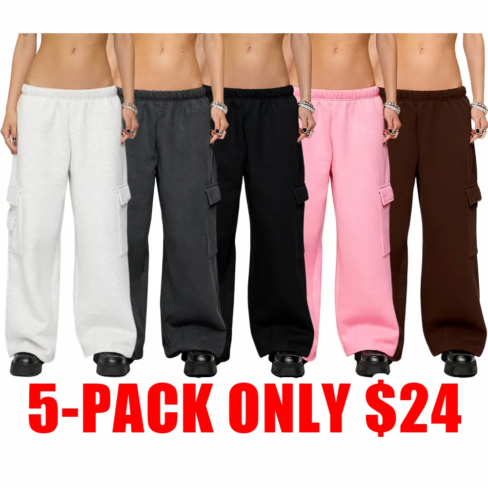 Women's Wide Leg Cargo Sweatpants – Comfy & Stylish Everyday Wear