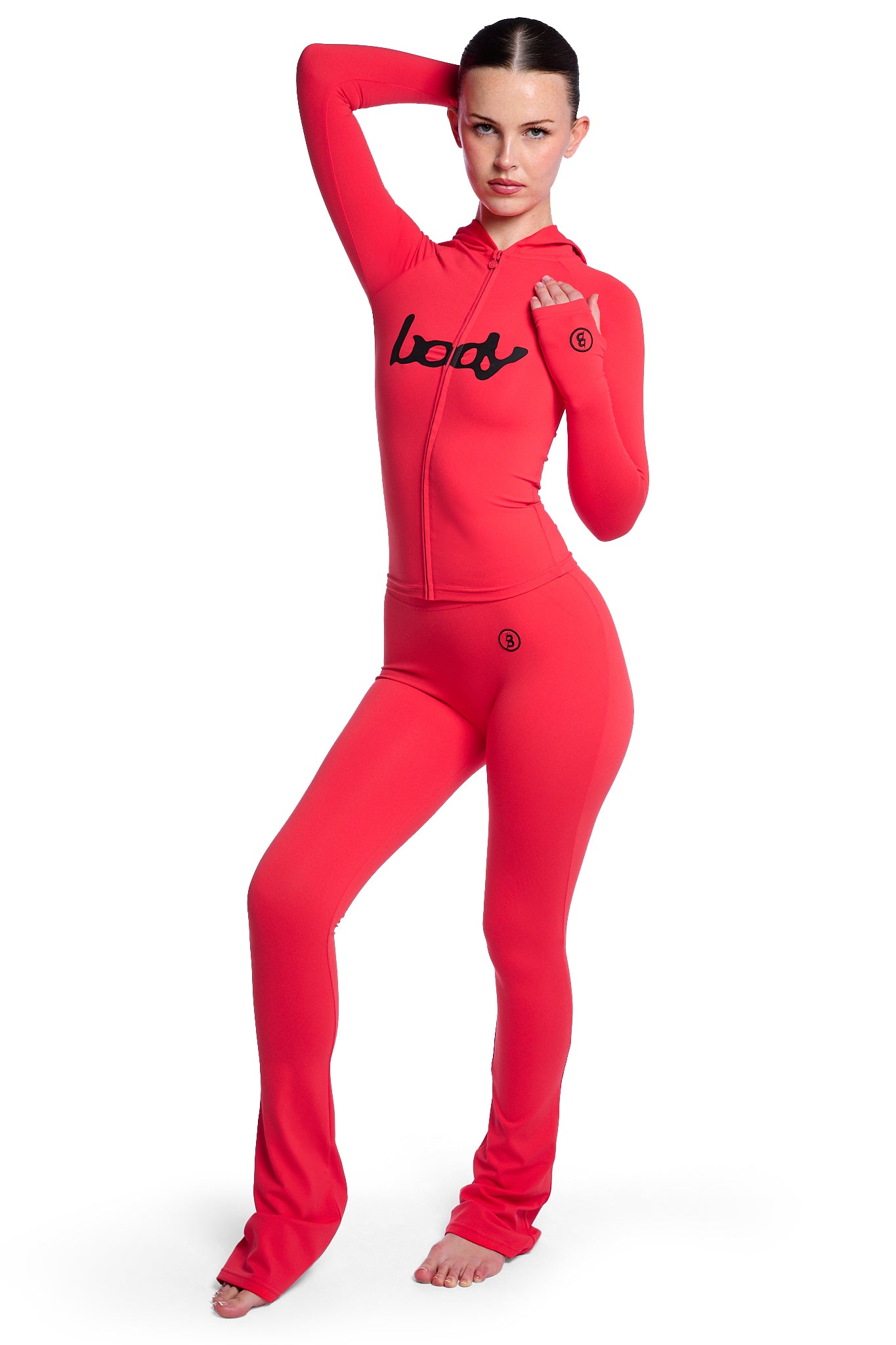 BASICS ULTRA LOW-RISE LEGGINGS 2.0 (SCARLET RED/BLACK)