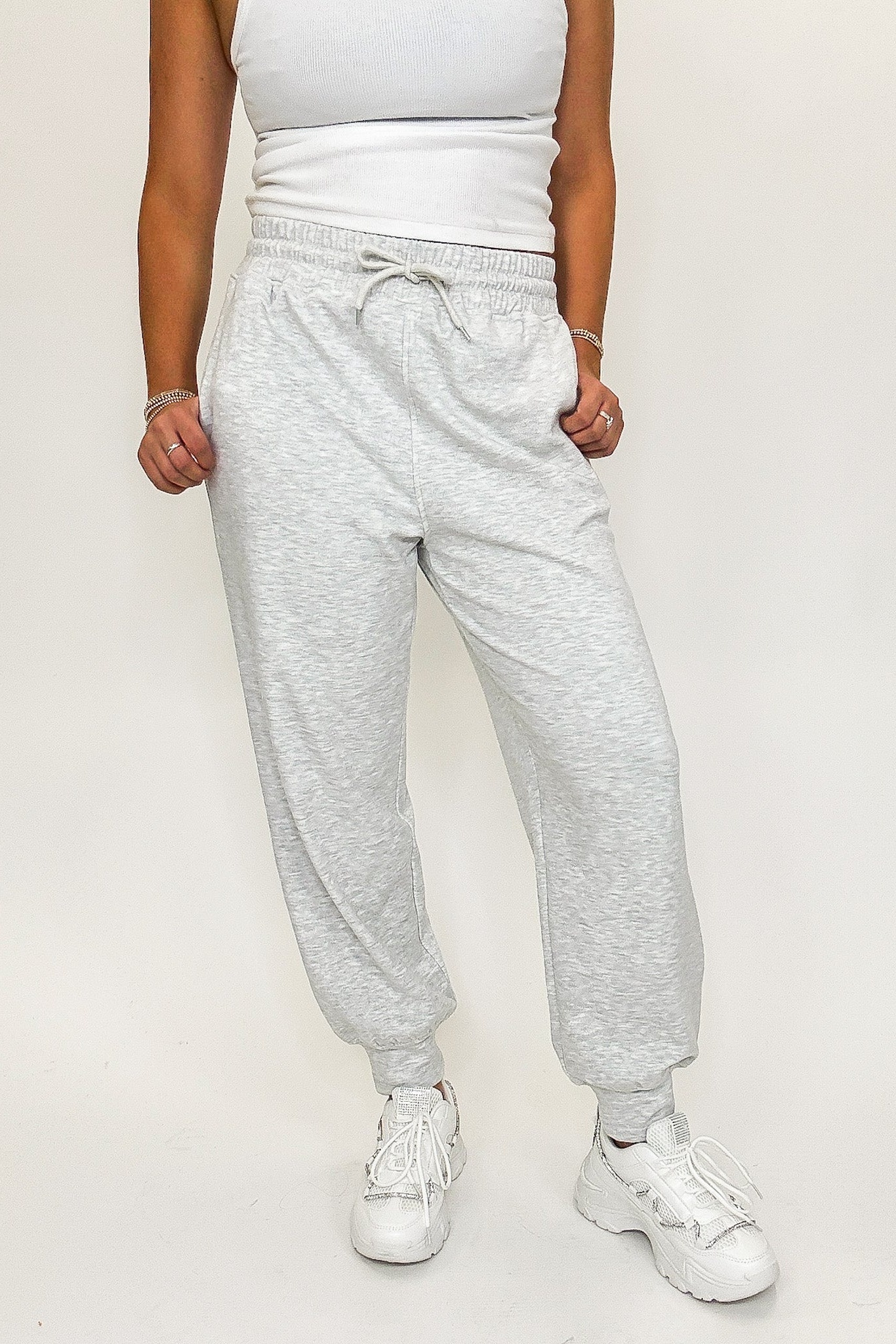 Lounge Line High Waisted Solid Knit Joggers