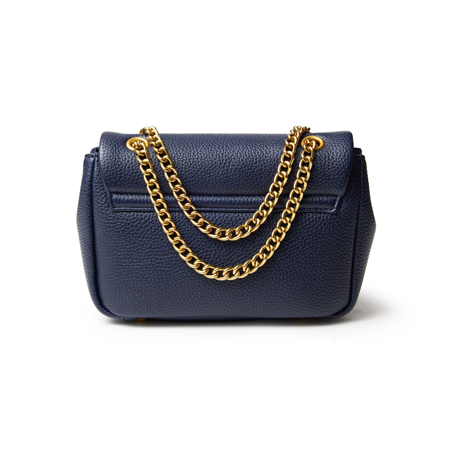 MINI PEBBLE FLAP BAG - NAVY