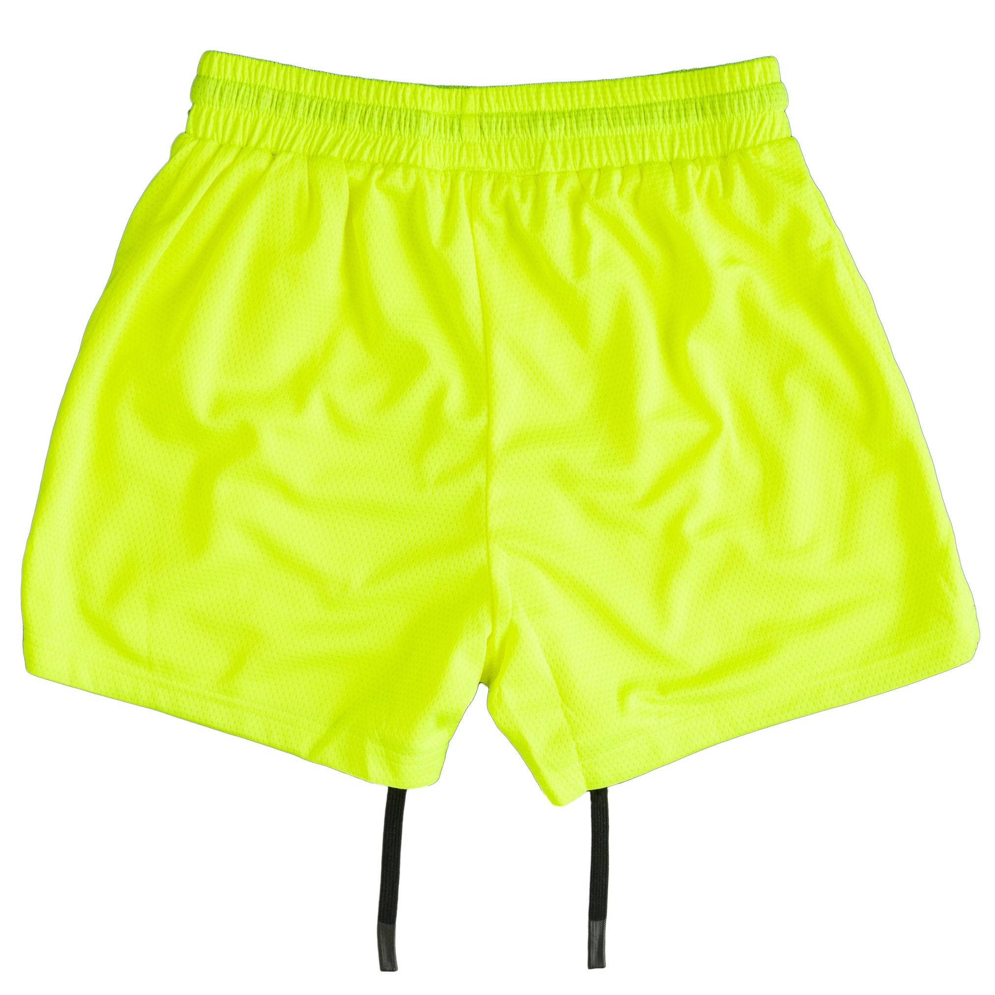 MUAY THAI SHORTS (MID THIGH CUT) - NEON YELLOW