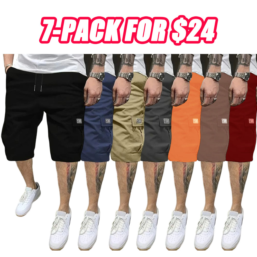 Men's Shorts Set - Slanted Pockets - Versatile Casual Wear