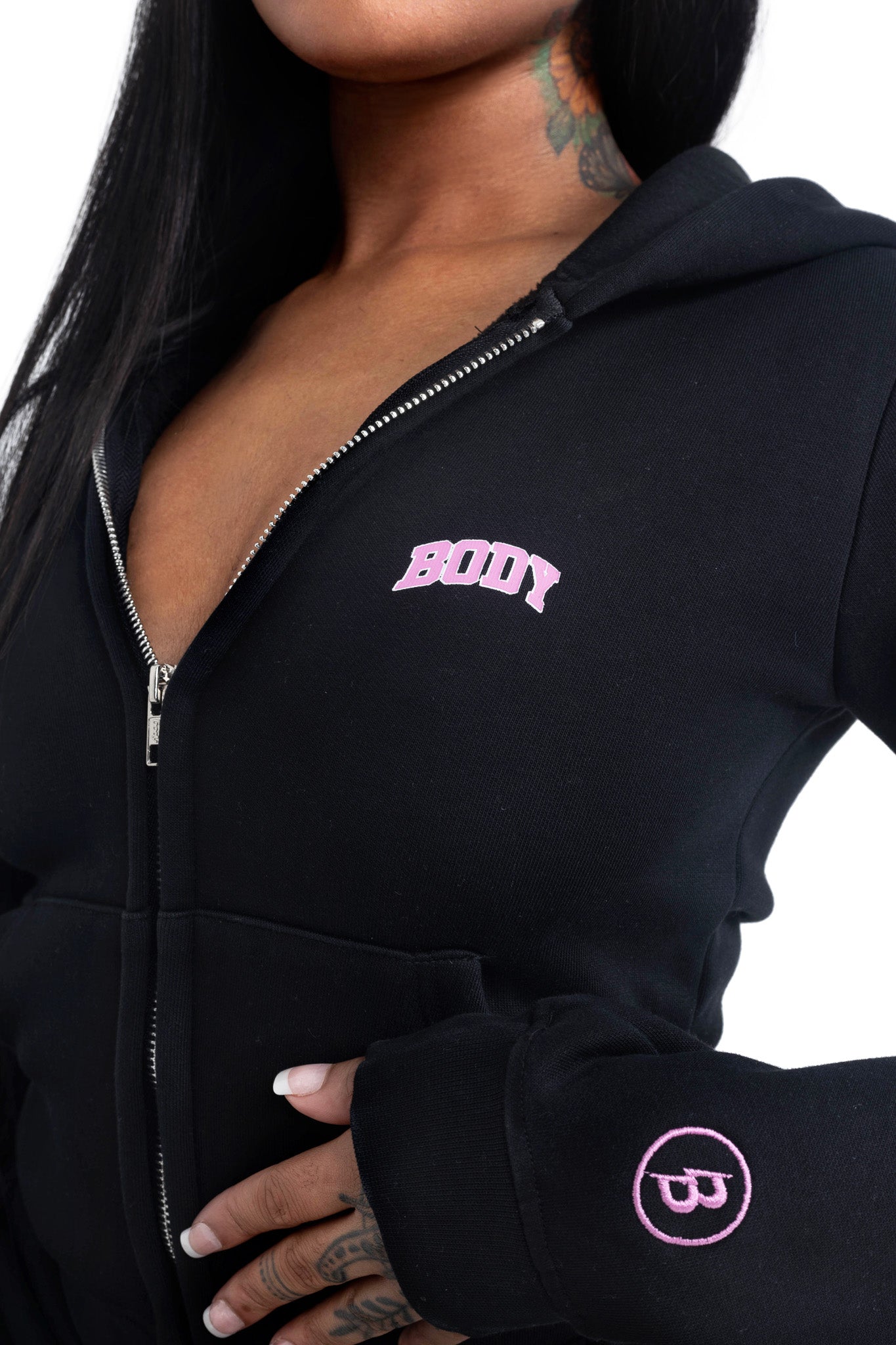 PRE-ORDER - BACKSHOT HOODIE 2.0 (BLACK/PINK)