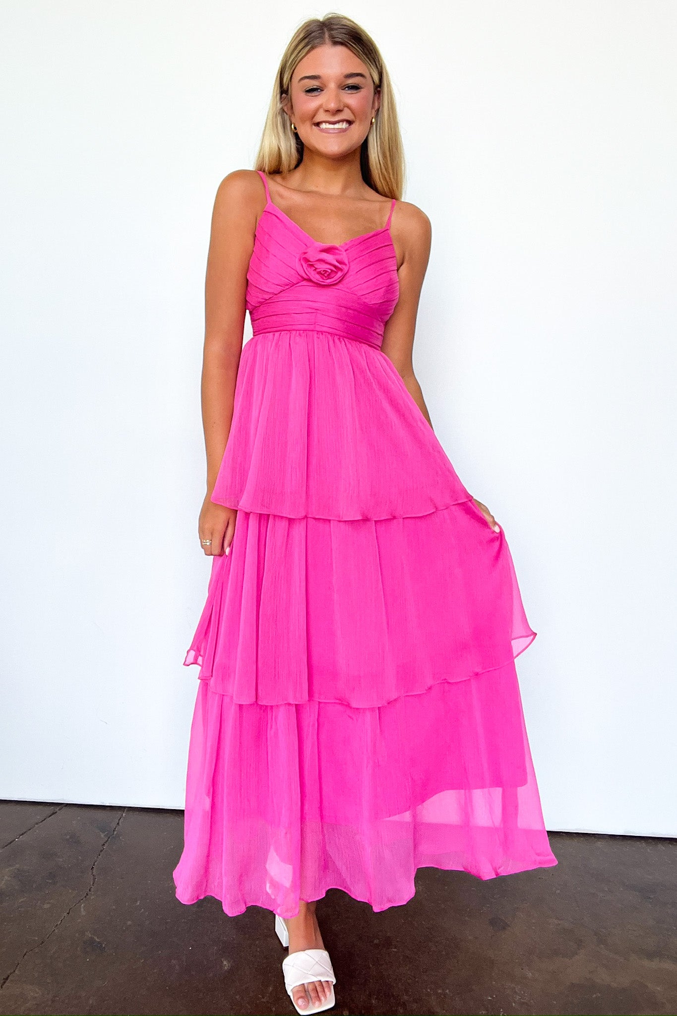 Tiered Floral Ruffle Dress