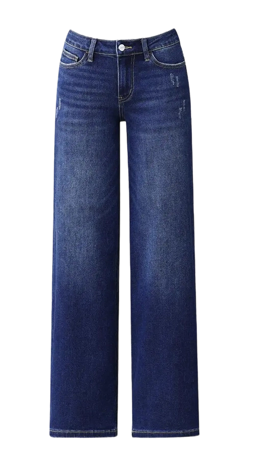 Women’s Baggy Distressed Jeans – Relaxed Streetwear Fit