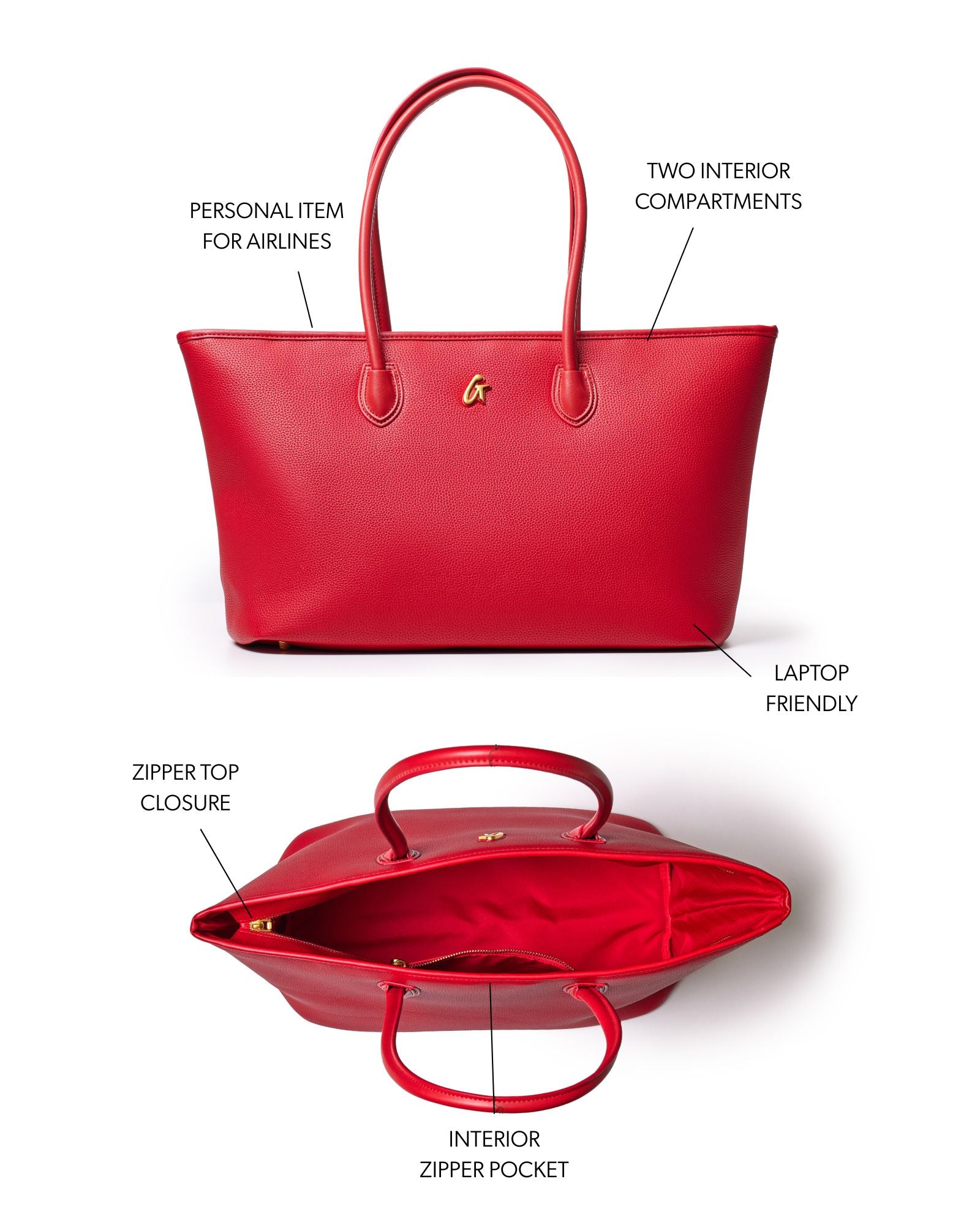 PEBBLE TOTE BAG - RED