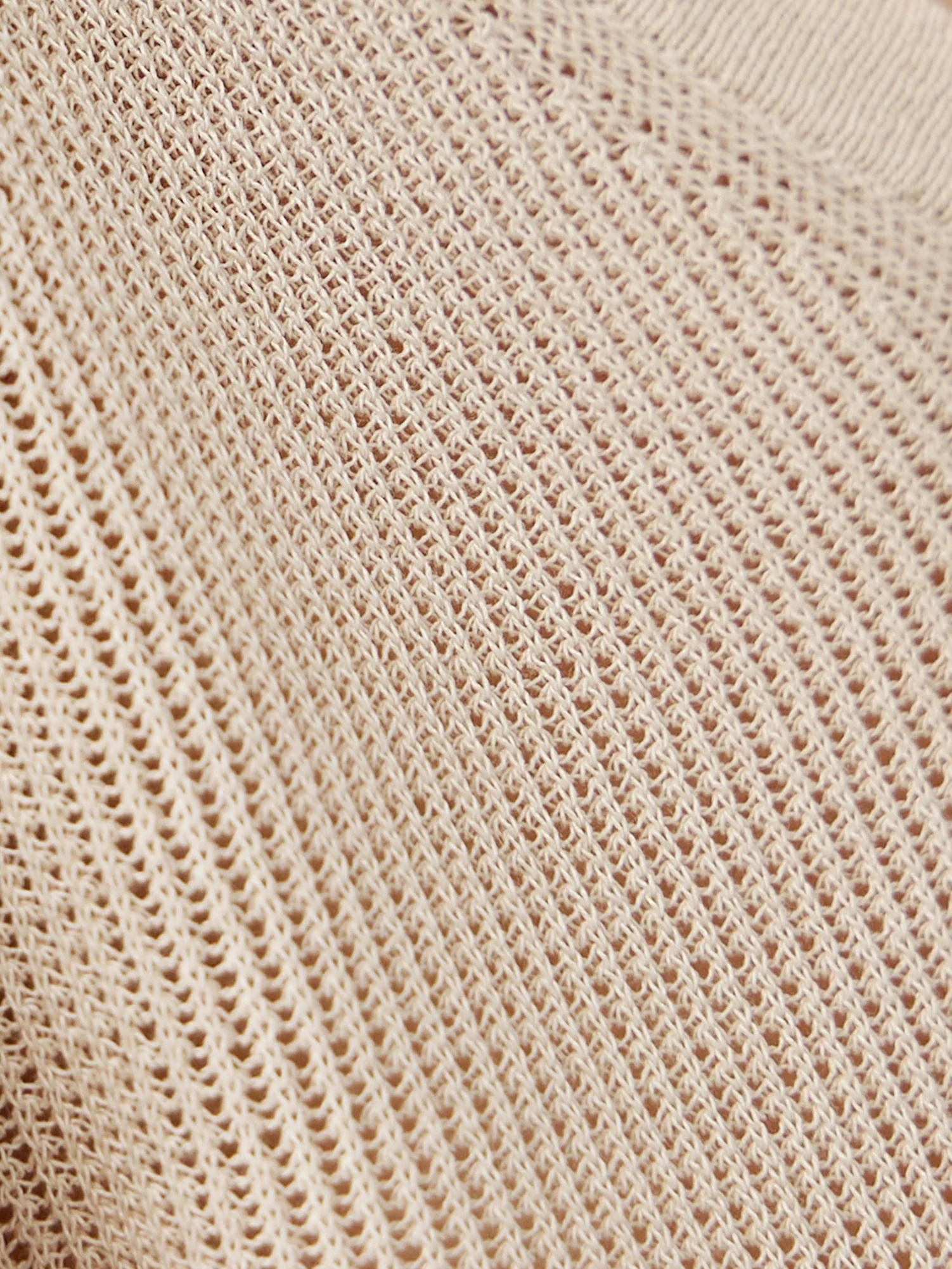 Elegant Beige Knit Cardigan