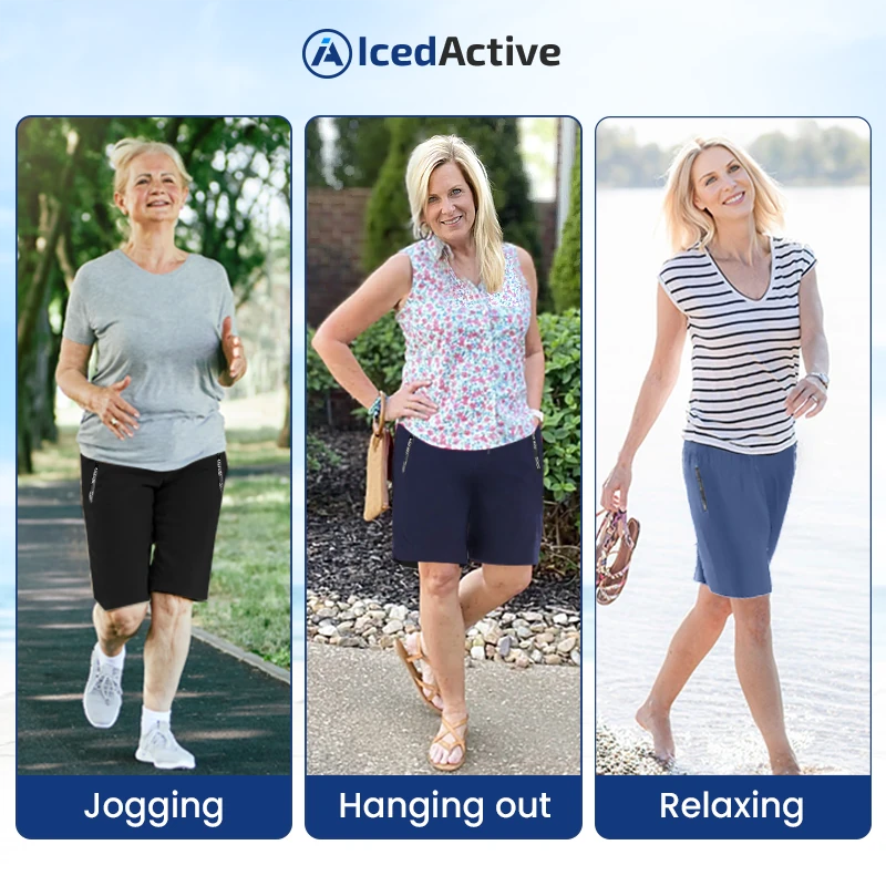 IcedActive - Women's Ice Silk Quick Drying Stretch Shorts
