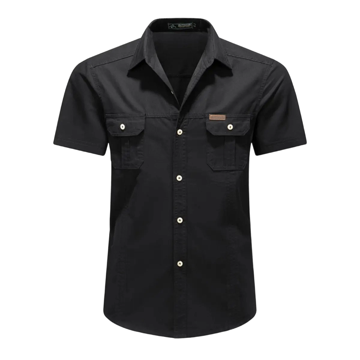 Men’s Durable Workwear Button Down Shirt – Short Sleeve Utility Shirt