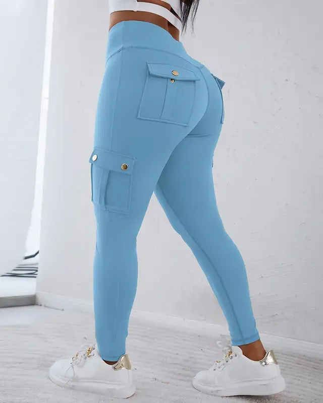 Women's Butt Lifting Leggings with Flap Pockets