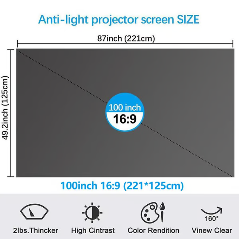 🔥 Hot Sale 50% OFF 🔥Foldable Anti-Light Projector Screen