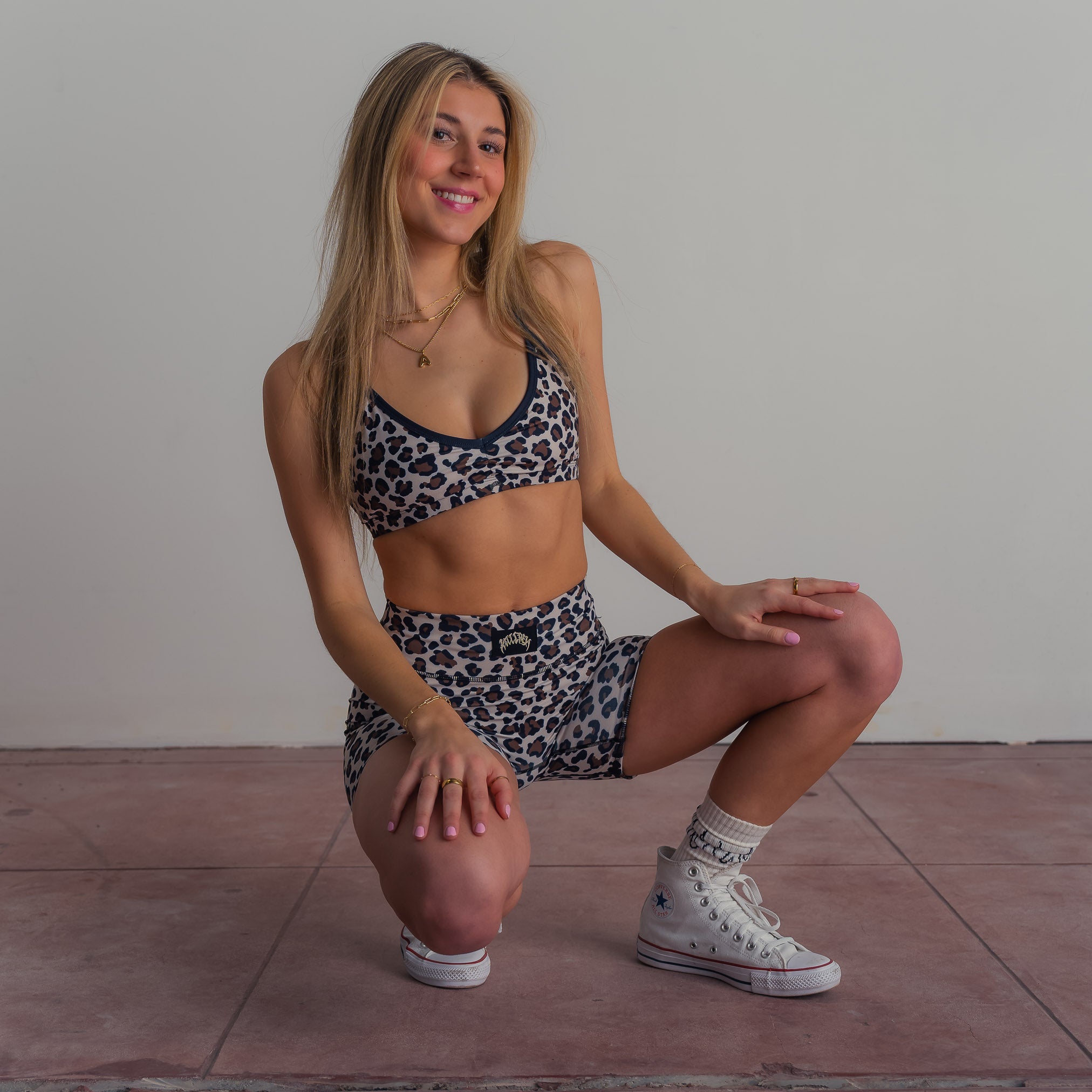 SCRUNCH BIKER SHORTS - LEOPARD