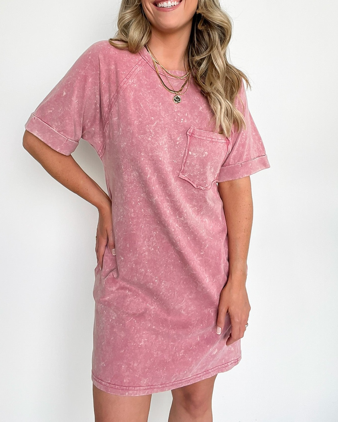 Short Sleeve Pocket T-Shirt Dress