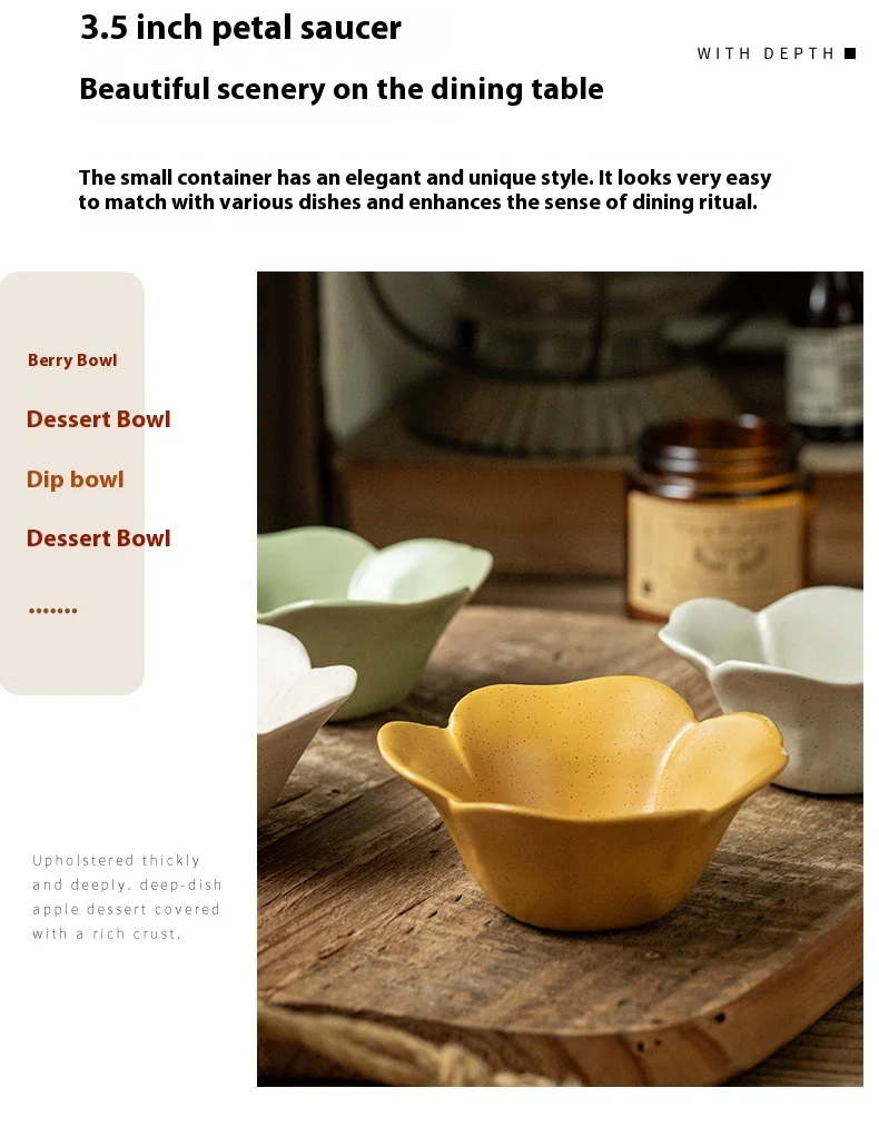 Ceramic Flower Petals Bowl