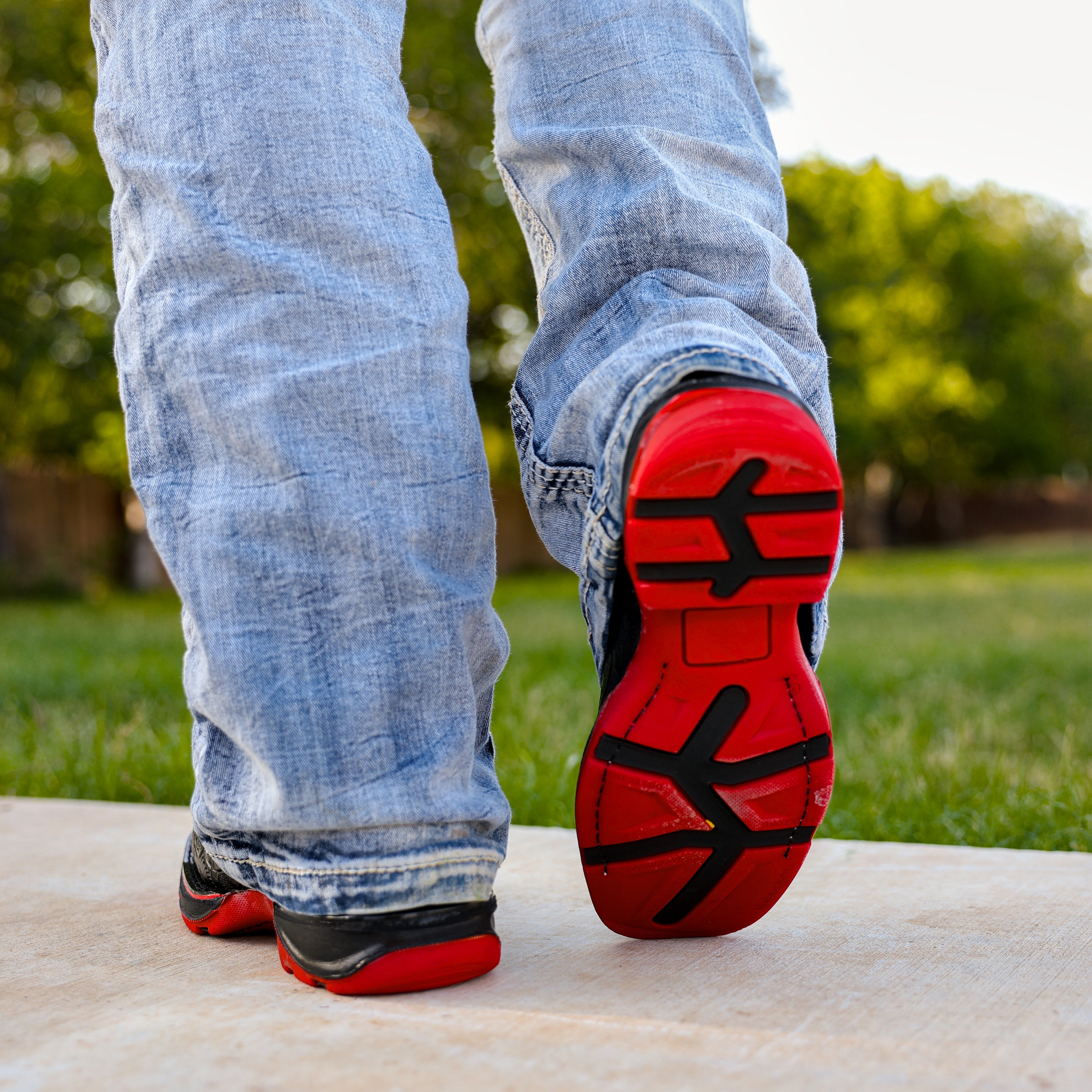 TBR Black Hand-Tooled Leather Boots With 3D Lightweight Sole - Composite Toe